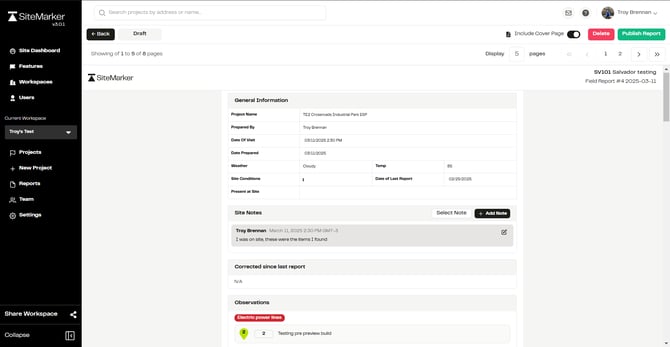 New Report Include Cover Page